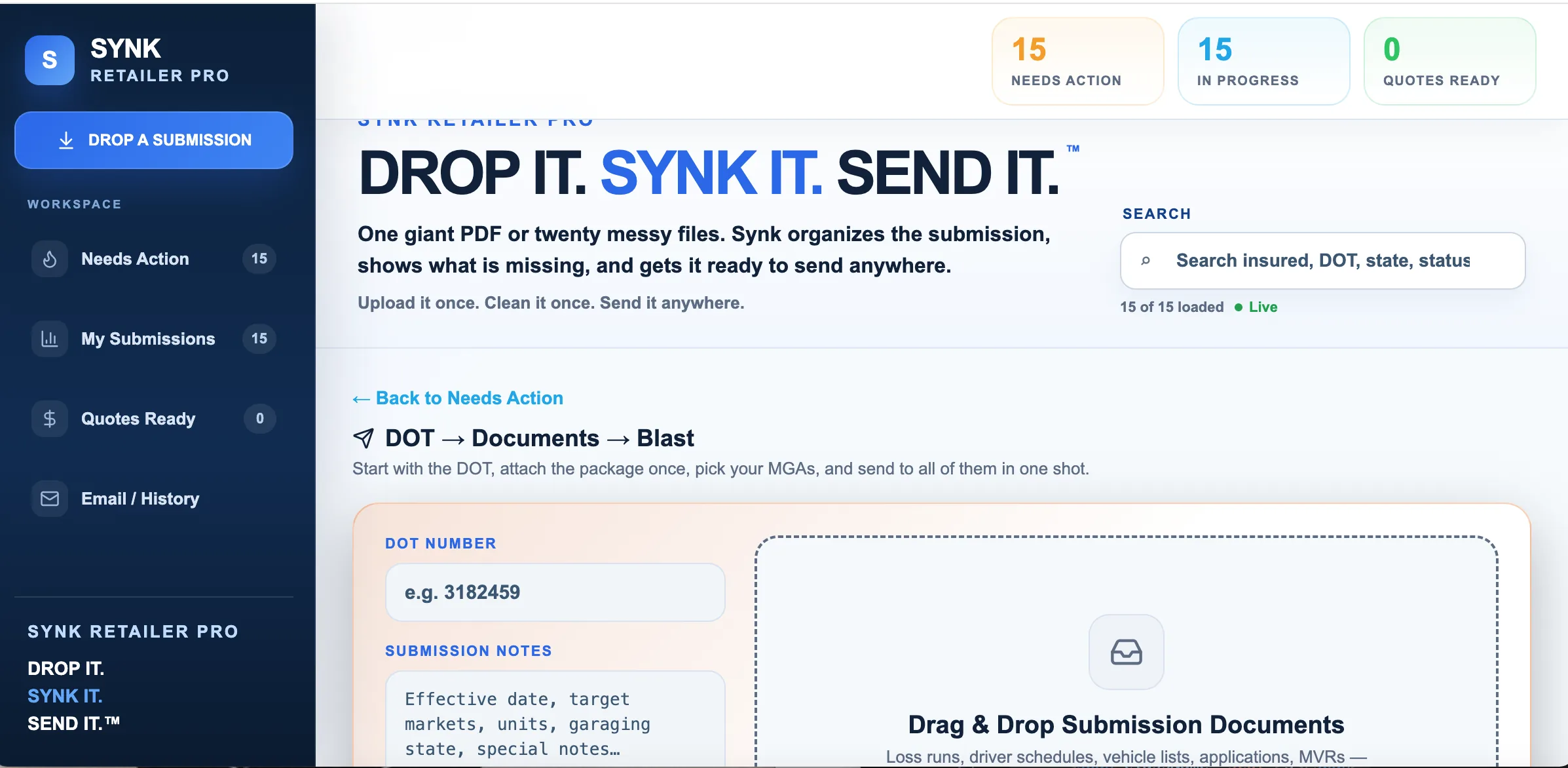 Drop It. Synk It. Send It.